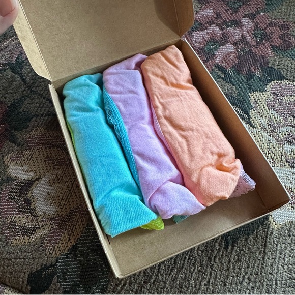 STRIPE & STARE {New in Box} Thong Panty Pack | "Neon Candy" 3 pack | Large 8-10 - Picture 5 of 6